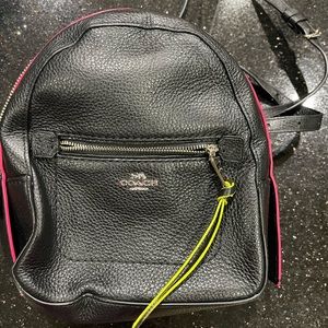 Coach Mini Backpack - Black/Multicolor - EUC
